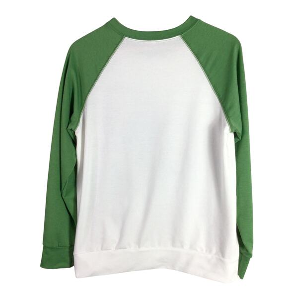 Smart Tree Frog In Glasses Long Sleeve Shirt White Green Large - Picture 4 of 4